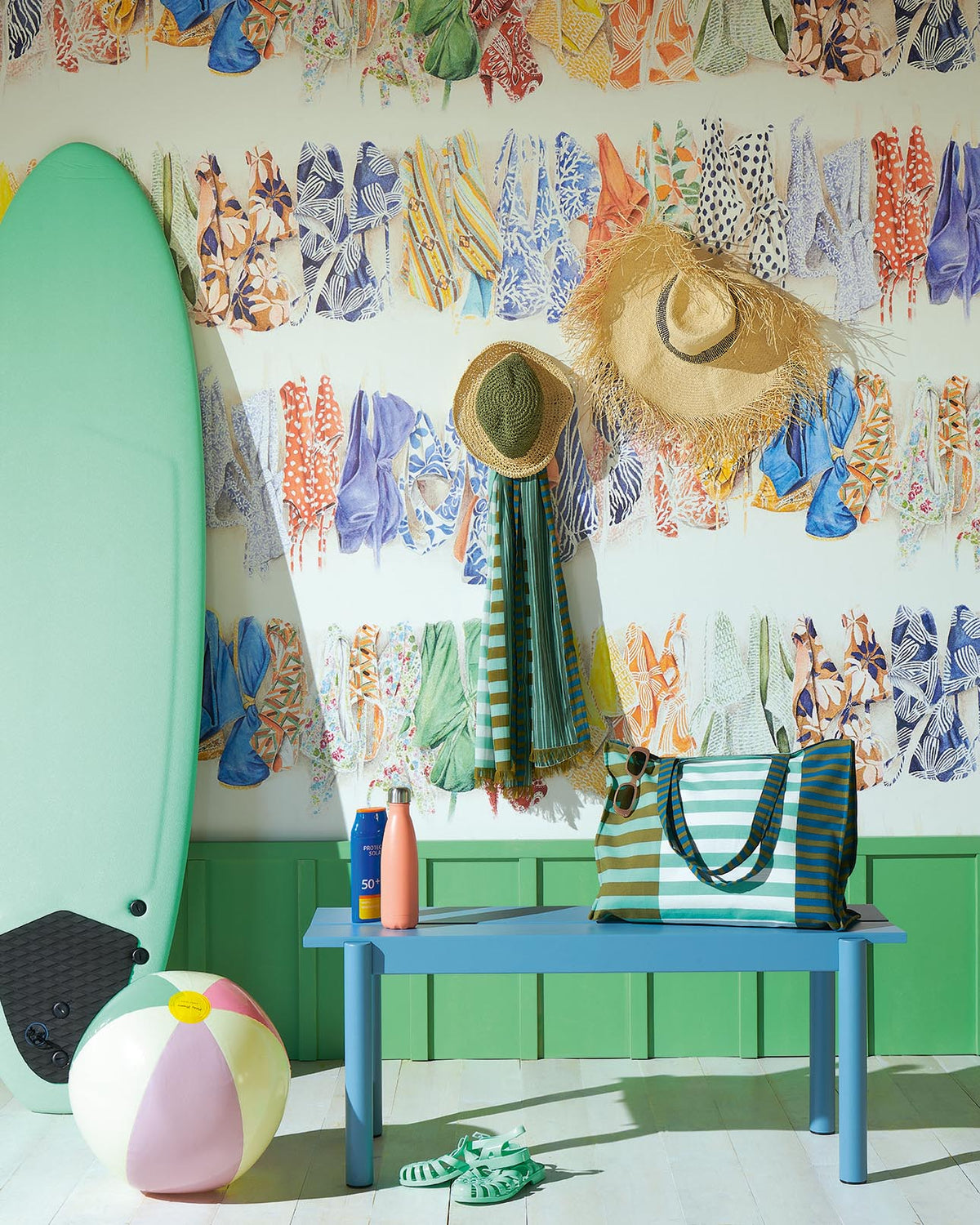 La Baignade Wallpaper by Pierre Frey shown in a room setting (view 1)