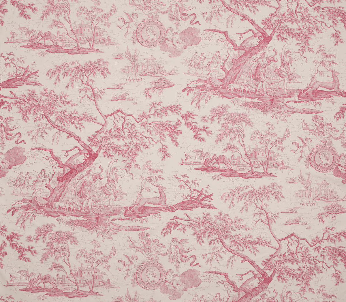 La Chasse Fabric by Marvic Textiles in Cerise
