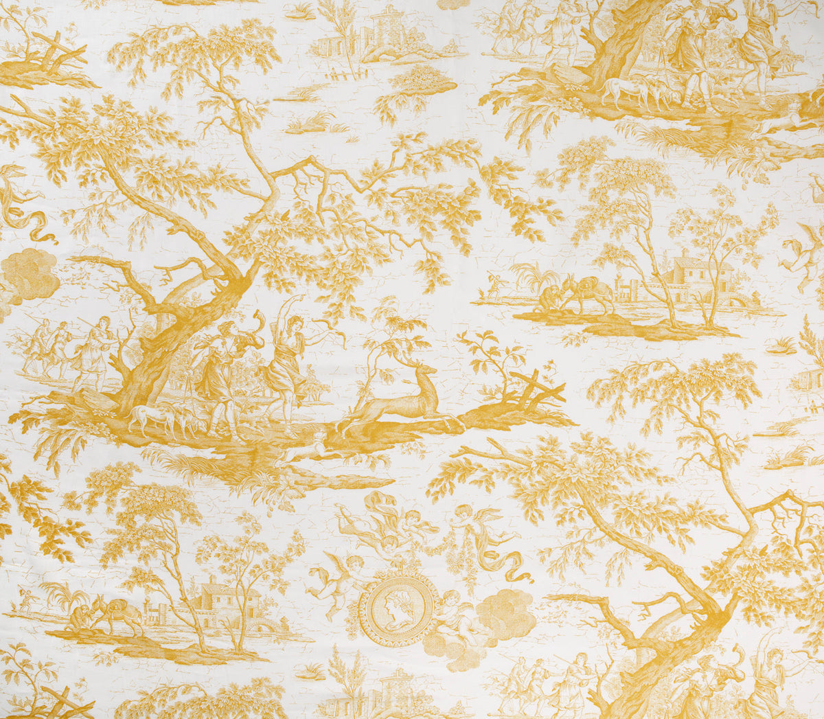 La Chasse Fabric by Marvic Textiles in Jaune