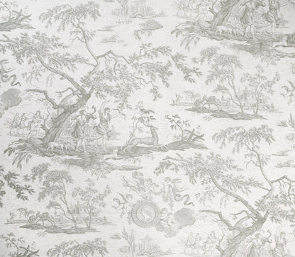 La Chasse Fabric by Marvic Textiles in Grey