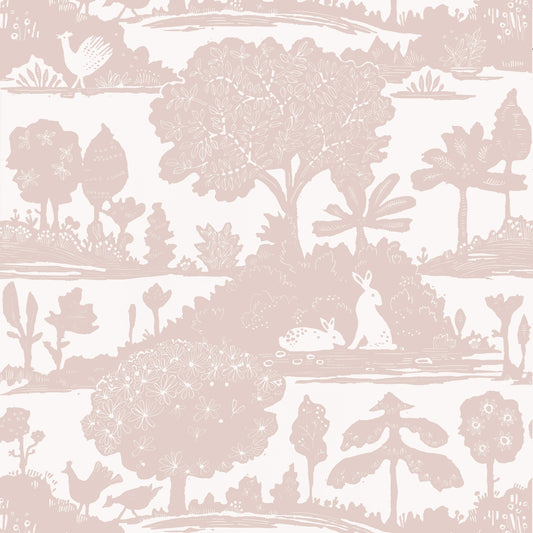 La Foret Wallpaper by Thibaut in Blush (T14649)