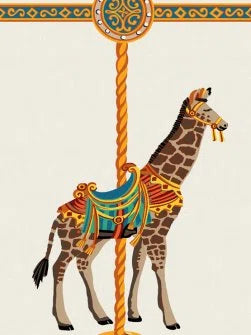 La Girafe du Carrousel Wallpaper by Pierre Frey in Multicolore (FP247001)