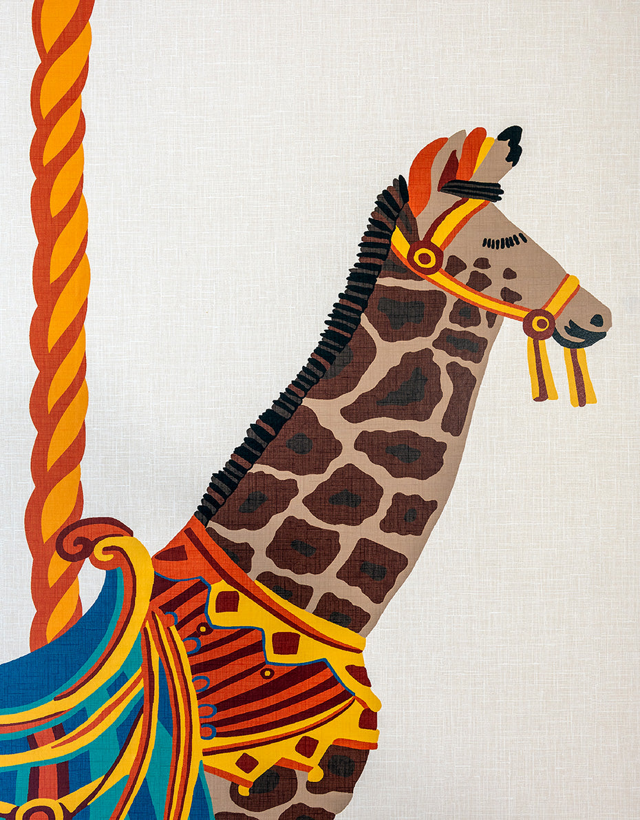 La Girafe du Carrousel Wallpaper by Pierre Frey shown in a room setting (view 2)