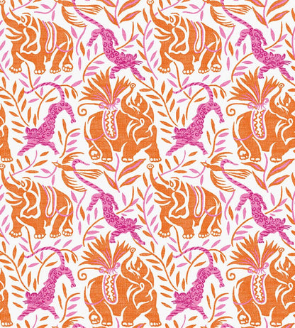 La Jungle Performance Fabric by Christopher Farr Cloth Rosa