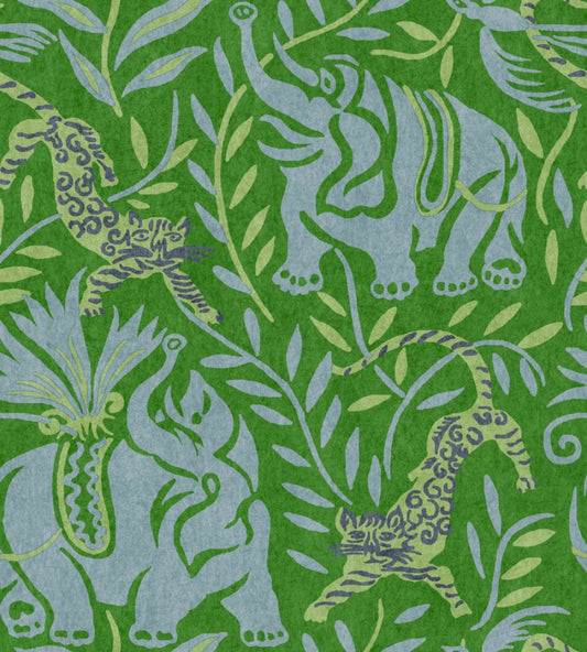 La Jungle Vinyl Wallpaper by Christopher Farr Cloth Matcha
