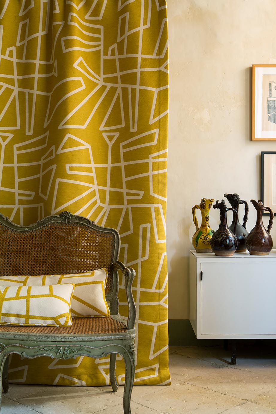 La Sorgue Fabric by Pierre Frey shown in a room setting (view 1)