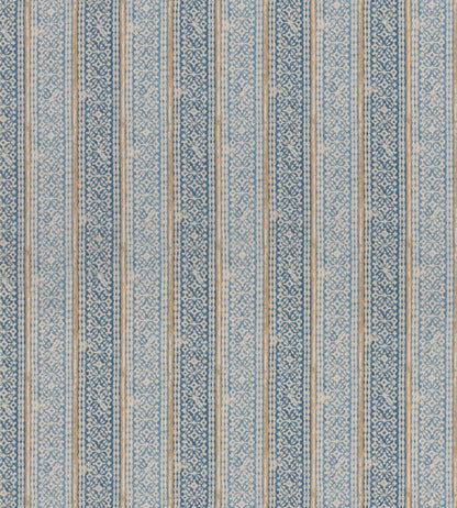Ladbroke Stripe Fabric by Mulberry Home Blue