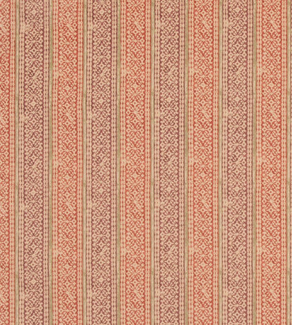 Ladbroke Stripe Fabric by Mulberry Home Plum/Russet
