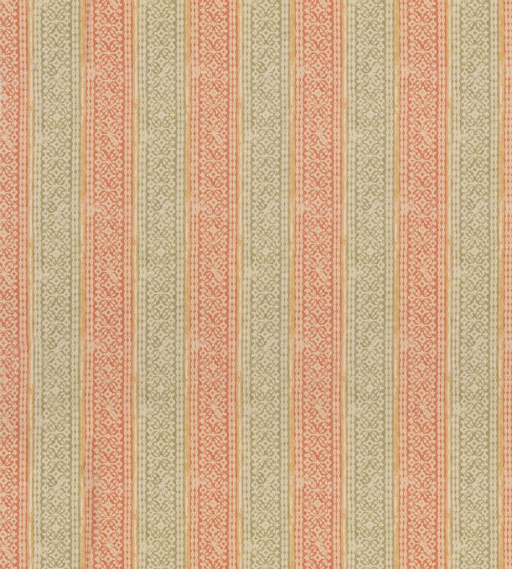 Ladbroke Stripe Fabric by Mulberry Home Red/Green