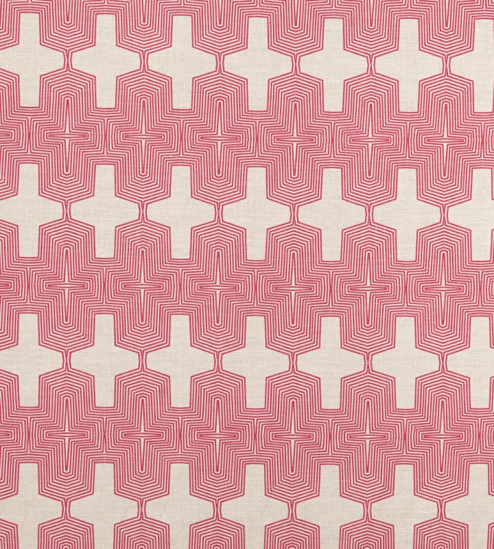 Laguna Fabric by Christopher Farr Cloth Hot Pink