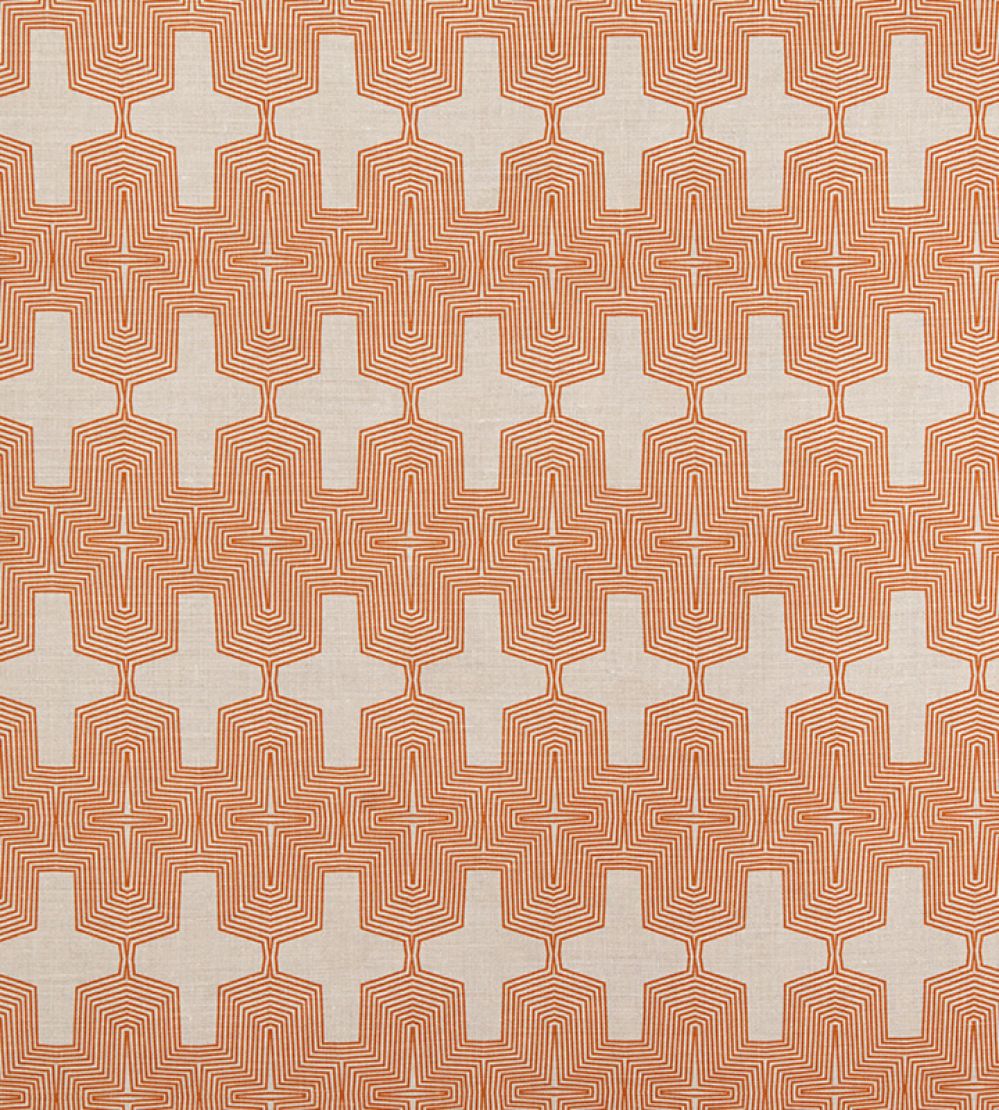 Laguna Fabric by Christopher Farr Cloth Orange