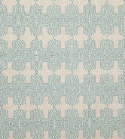 Laguna Fabric by Christopher Farr Cloth Turquoise
