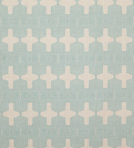 Laguna Fabric by Christopher Farr Cloth Turquoise