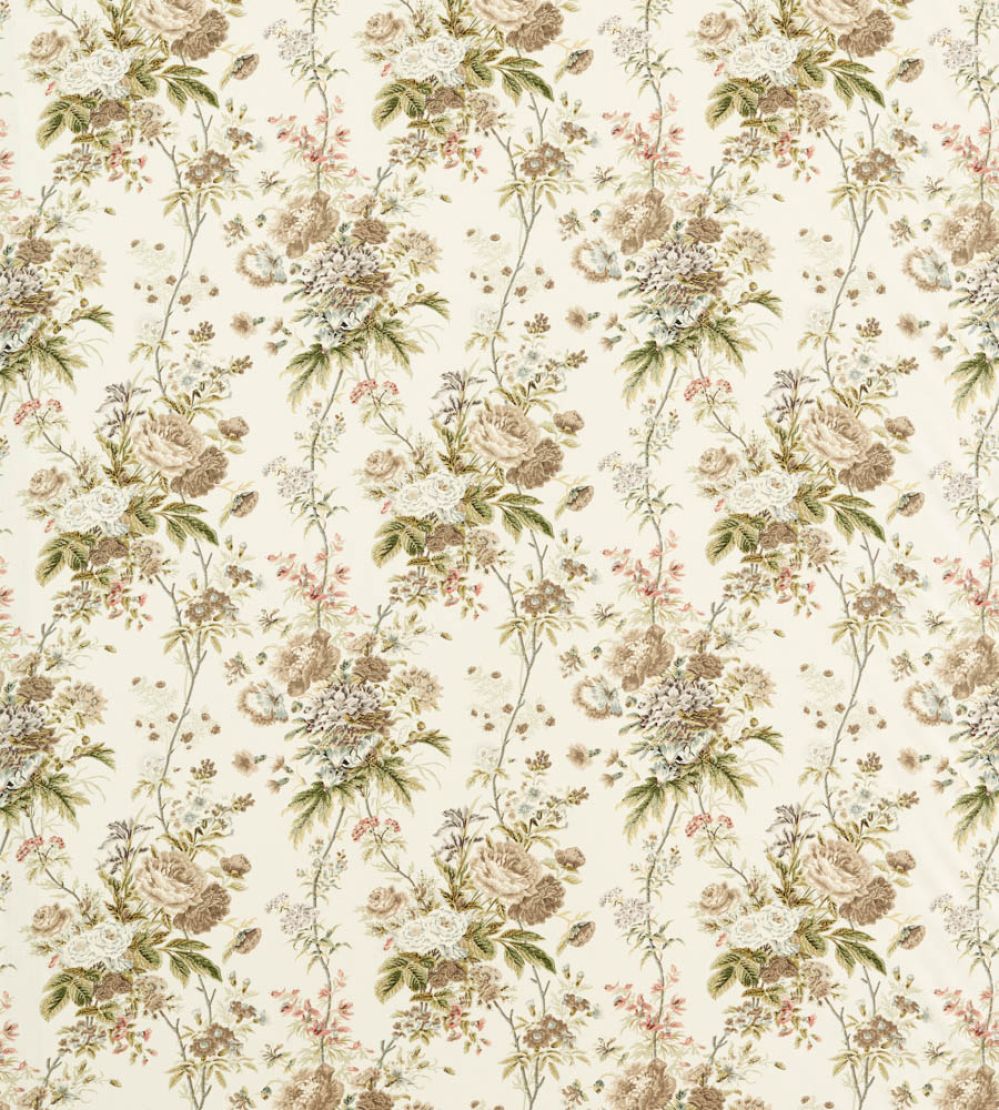 Lakeland Paradis Fabric by Sanderson Walnut