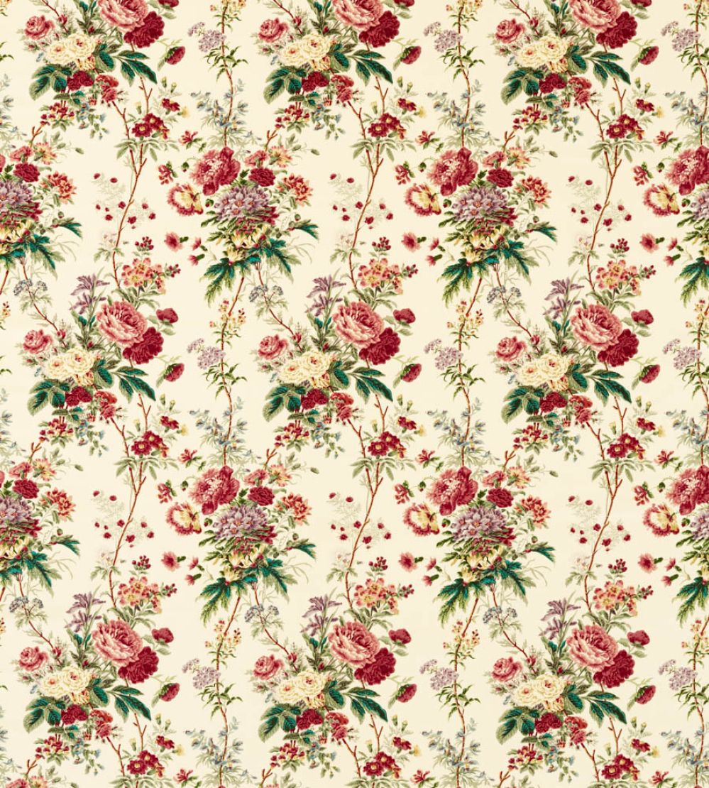 Lakeland Paradis Velvet Fabric by Sanderson Carmine/Geolu