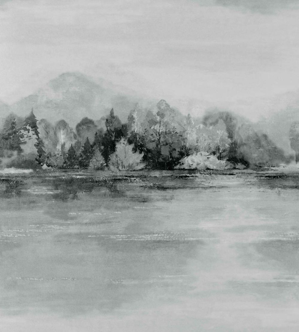 Lakeside Wallpaper by 1838 Wallcoverings Pewter