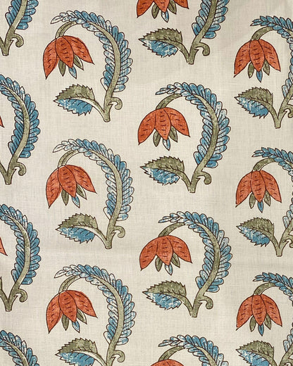 Lalezar Fabric by Fleurons d'Hélène in Autumn Woodland