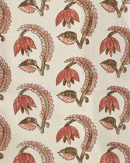 Lalezar Fabric by Fleurons d'Hélène in Bois de Rose