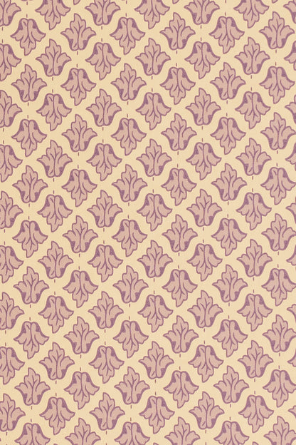 Lancaster Wallpaper by Jean Monro in Violet Cream