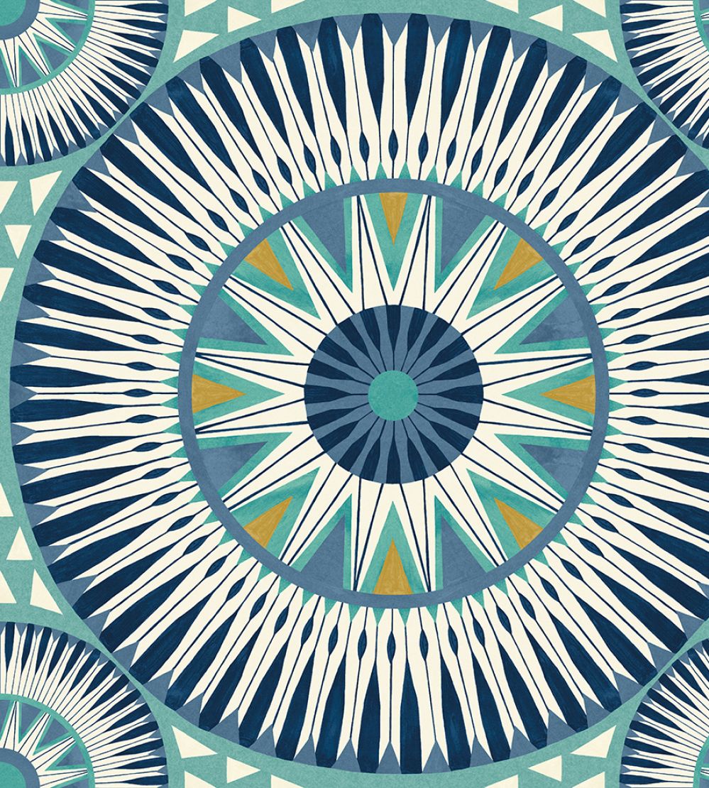 Large Ellipse Wallpaper by Ohpopsi Denim & Flax