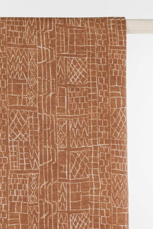 Claymark Fabric by Kerry Joyce in Rust