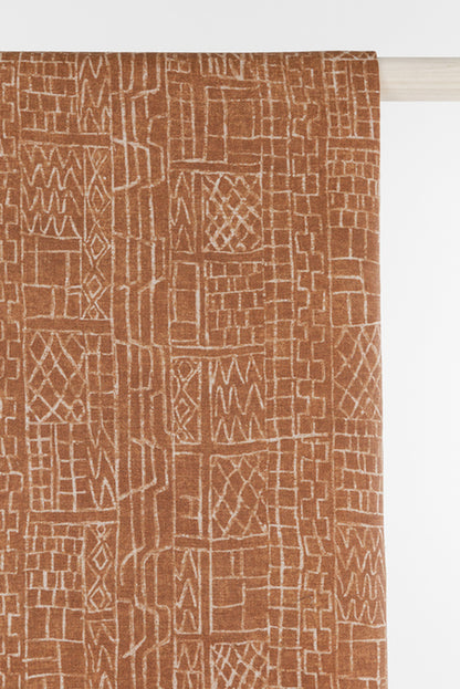 Claymark Fabric by Kerry Joyce in Rust