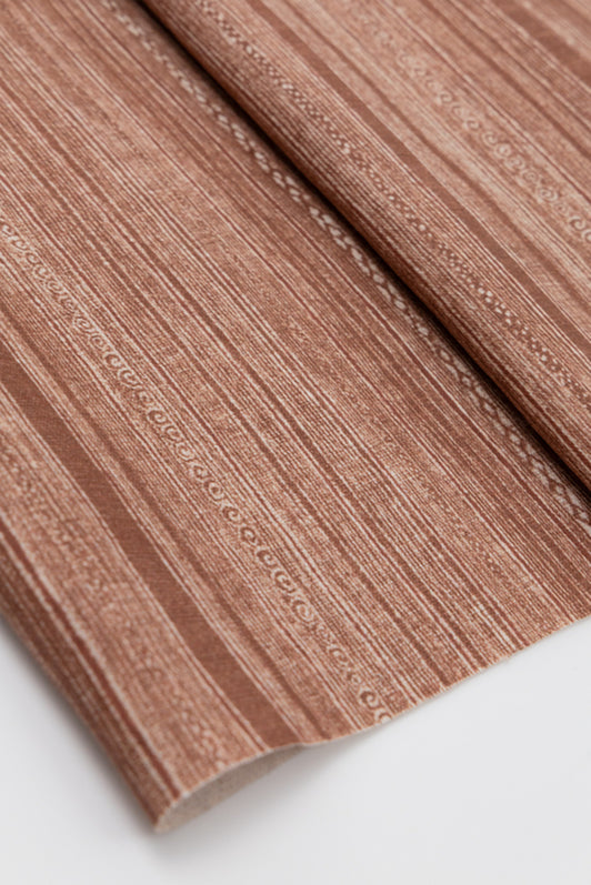 Batik Stripe Fabric by Kerry Joyce in Brick