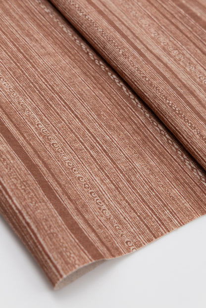 Batik Stripe Fabric by Kerry Joyce in Brick