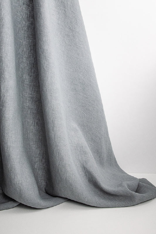 Linen Cloth Fabric by Kerry Joyce in Silver Gray