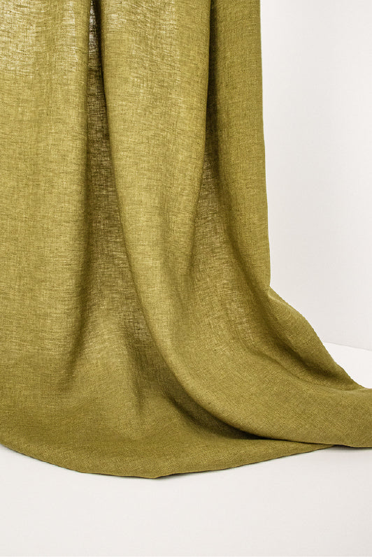 Linen Cloth Fabric by Kerry Joyce in Leaf