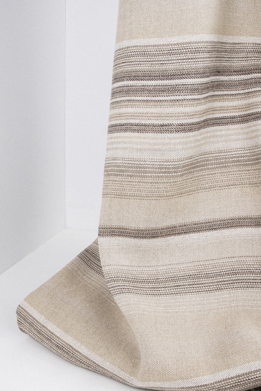 Holland Stripe Fabric by Kerry Joyce in Mushroom