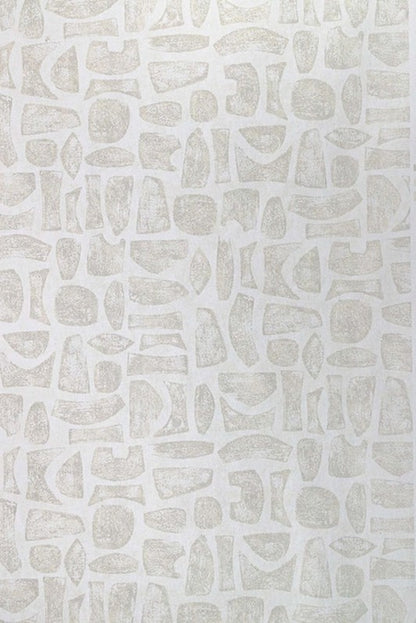 Totem Wallpaper by Kerry Joyce in Taupe on Off-White