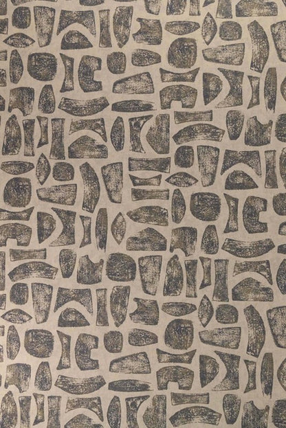 Totem Wallpaper by Kerry Joyce in Graphite on Flax