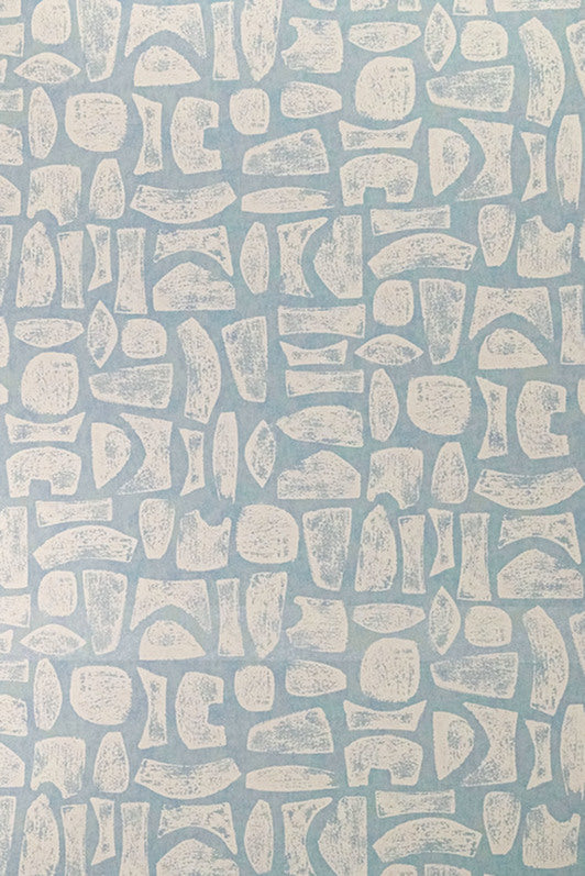 Totem Wallpaper by Kerry Joyce in Moonstone Blue on Hemp