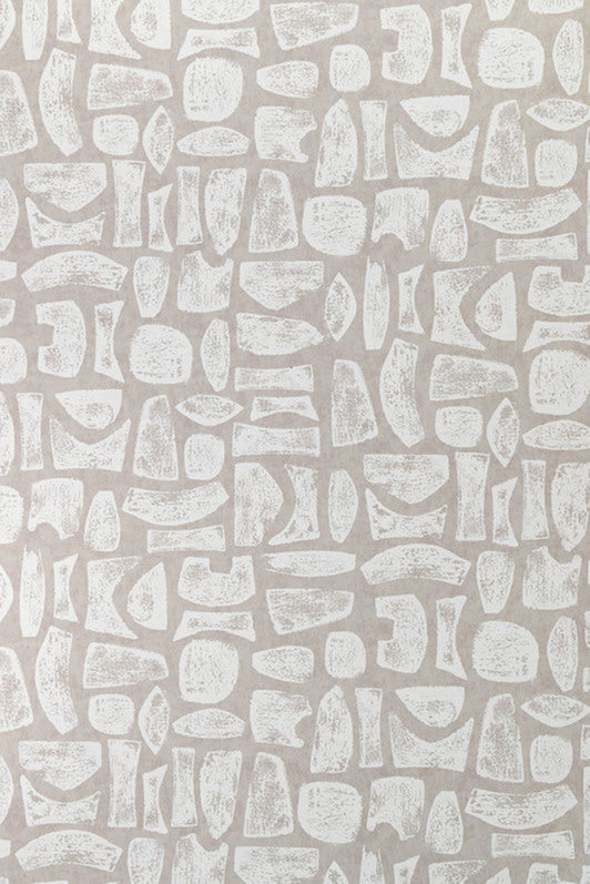 Totem Wallpaper by Kerry Joyce in Snow on Natural