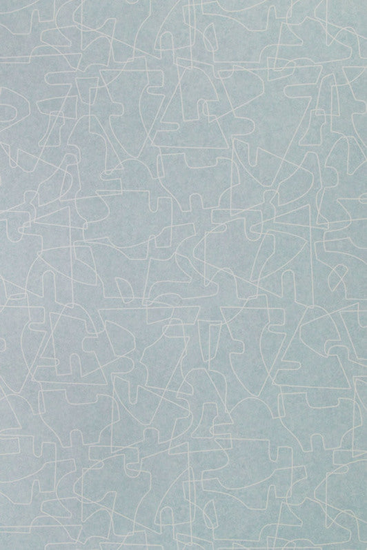 Verge Wallpaper by Kerry Joyce in Moonstone Blue on Natural