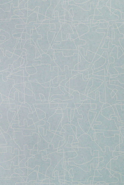 Verge Wallpaper by Kerry Joyce in Moonstone Blue on Natural