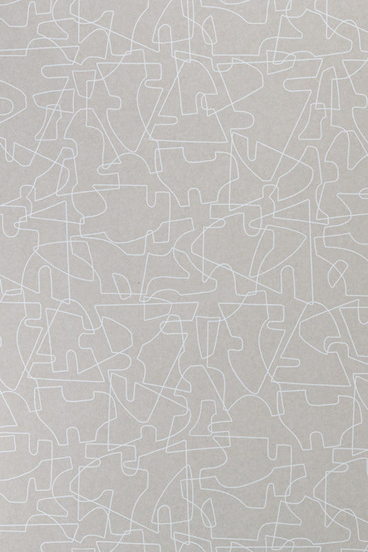 Verge Wallpaper by Kerry Joyce in Snow on Flax
