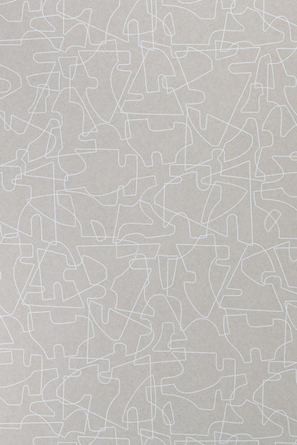 Verge Wallpaper by Kerry Joyce in Snow on Flax