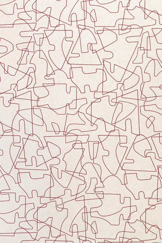 Verge Wallpaper by Kerry Joyce in Cabernet on Flax