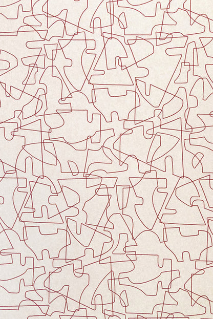 Verge Wallpaper by Kerry Joyce in Cabernet on Flax