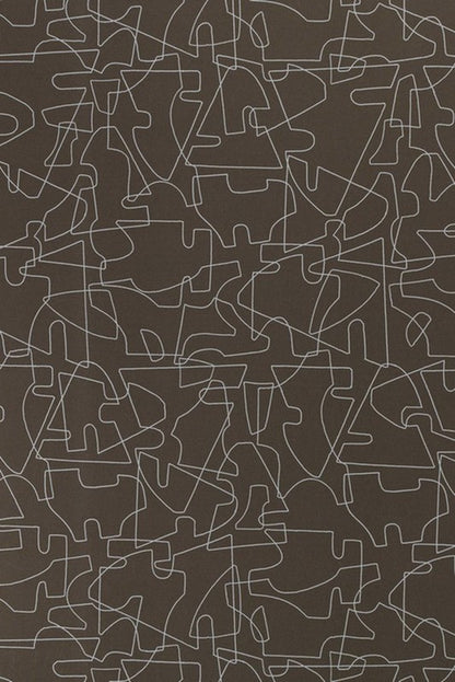 Verge Wallpaper by Kerry Joyce in Carbon on Flax