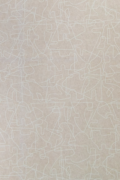 Verge Wallpaper by Kerry Joyce in Taupe on Natural