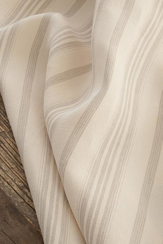 Addison Stripe Fabric by Kerry Joyce in Ivory Dove Grey