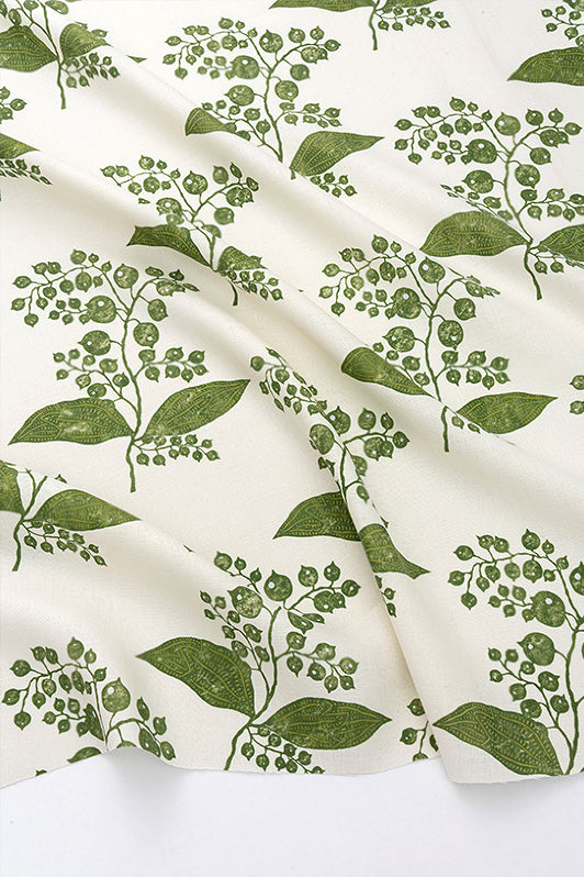 Berries Fabric by Kerry Joyce in Olive Porcelain