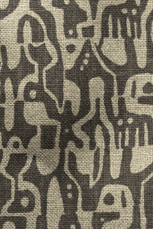 Glyph Fabric by Kerry Joyce in Espresso/Natural