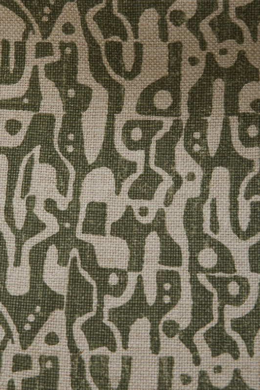 Glyph Fabric by Kerry Joyce in Faded Green/Natural