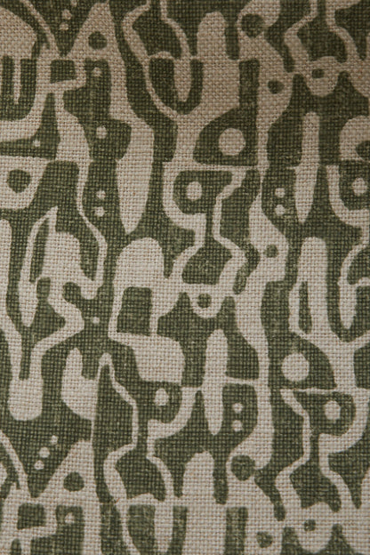 Glyph Fabric by Kerry Joyce in Faded Green/Natural