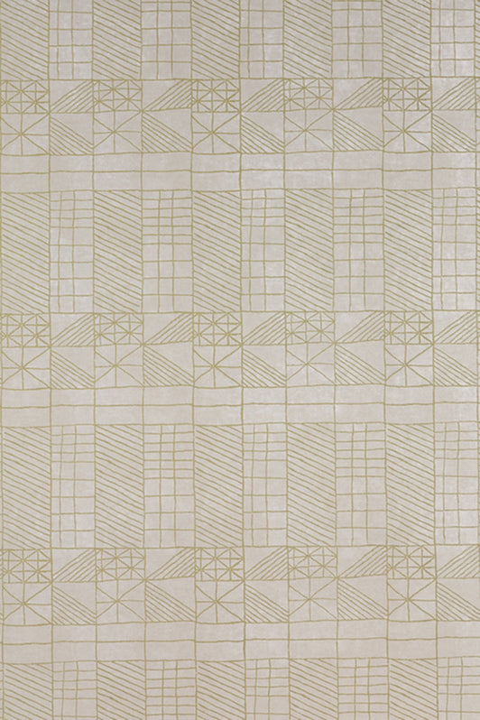 Architect's Quilt Wallpaper by Kerry Joyce in Topiary