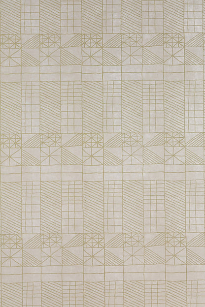 Architect's Quilt Wallpaper by Kerry Joyce in Topiary